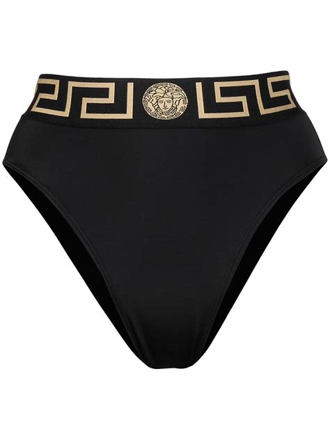 versace beach style|Versace high waisted bikini bottom.